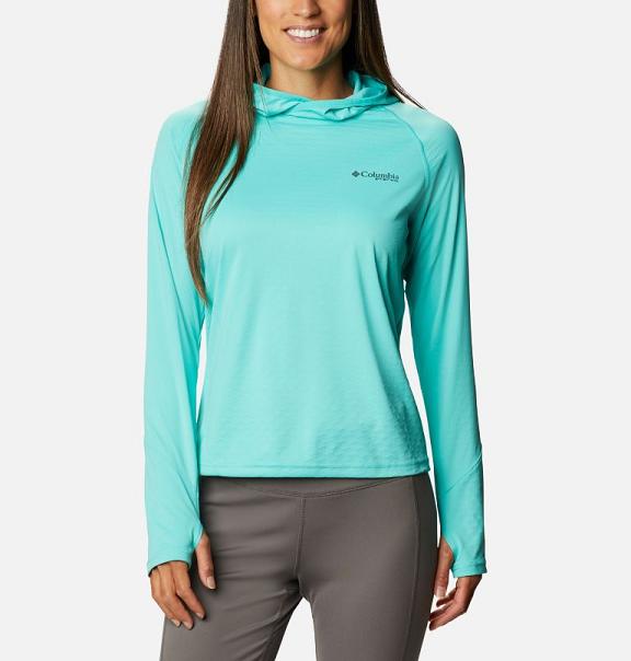 Columbia PFG ZERO Rules Hoodies Blue For Women's NZ59172 New Zealand